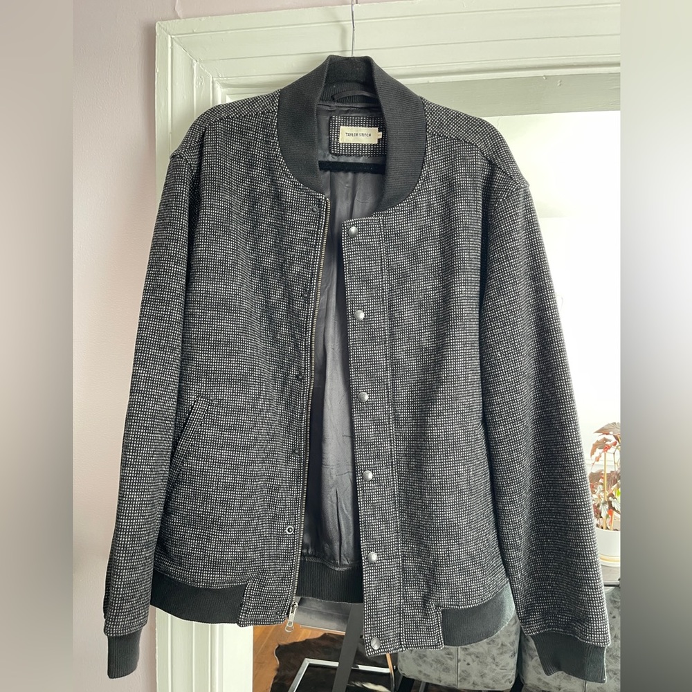 Taylor Stitch The Bomber Jacket
in Charcoal Wool
